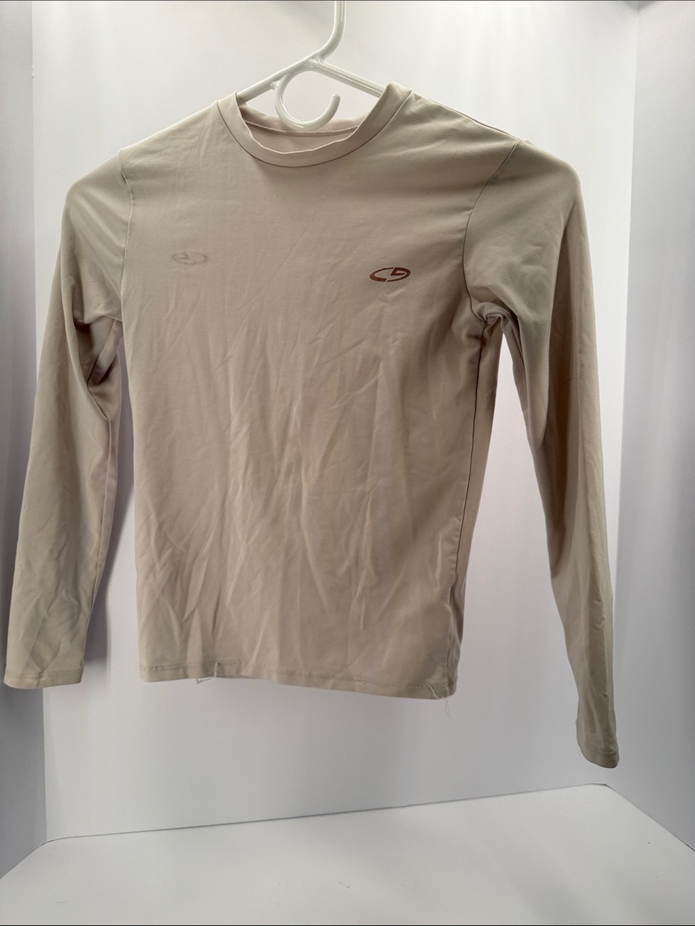 Kids Long-Sleeve Performance Top - Beige